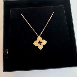 Roberto Coin - 18K GOLD PETITE VENETIAN PRINCESS SATIN & DIAMOND ACCENT FLOWER